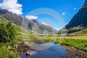 Landscape of Glencoe at highland in scotland, uk